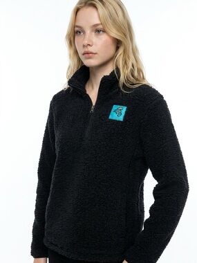 KNIGHTS APPAREL | COASTAL CAROLINA UNIVERSITY Black Zip Sherpa Women’s Size XL